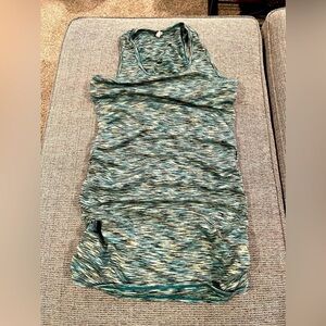 SoyBu Ruched Stretch Heathered Sleeveless Casual Athletic Mini Dress M